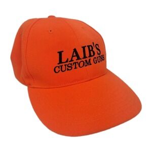 Cap America Blaze Orange Laib's Custom Guns Strapback Hat Cap